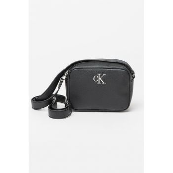 Geanta crossbody din piele ecologica cu logo metalic Minimal