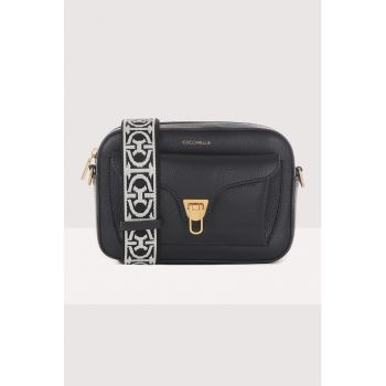 Geanta crossbody de piele cu barera detasabila cu model Beat Soft