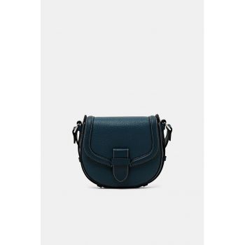 Geanta crossbody de piele ecologica cu clapa