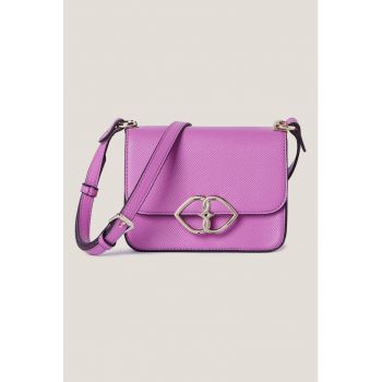 Geanta crossbody de piele ecologica saffiano