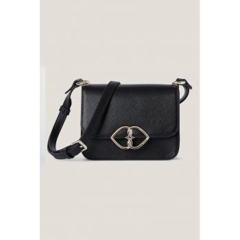 Geanta crossbody de piele ecologica saffiano