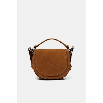 Geanta crossbody de piele intoarsa