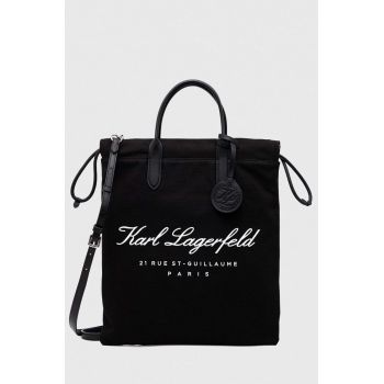 Karl Lagerfeld poseta culoarea negru