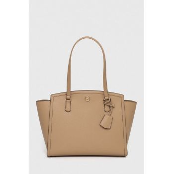 MICHAEL Michael Kors poseta de piele culoarea bej