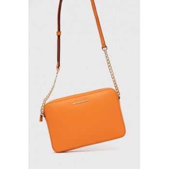 MICHAEL Michael Kors poseta de piele culoarea portocaliu