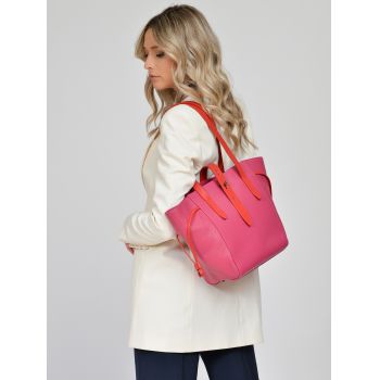 Poseta GRYXX fucsia, AA525, din piele naturala