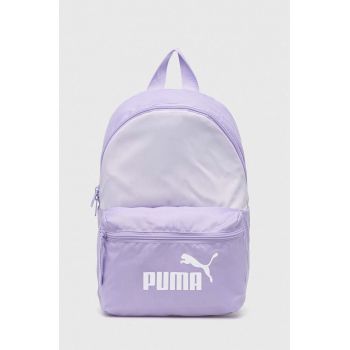 Puma rucsac femei, culoarea violet, mic, cu imprimeu