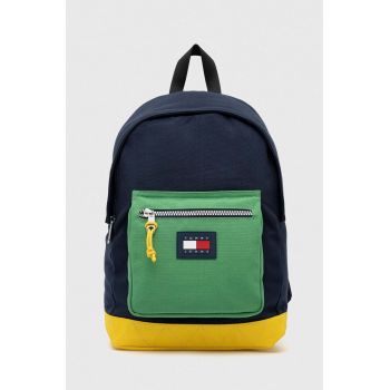 Tommy Jeans rucsac barbati, culoarea albastru marin, mare, modelator