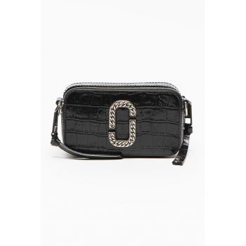 Geanta crossbody din piele cu aspect de piele de crocodil Snapshot