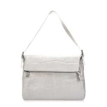 Geanta din piele cu model piele de crocodil