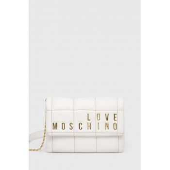 Love Moschino poseta culoarea alb