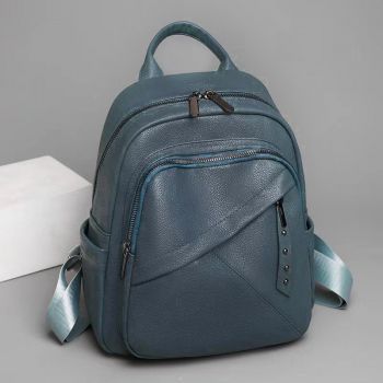 Rucsac teal piele eco Dennuve