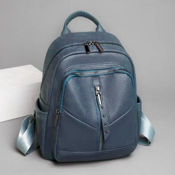 Rucsac teal piele eco Vedetta