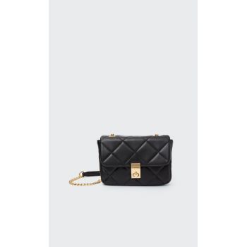 Stradivarius Geantă Crossbody Matlasată Negru M