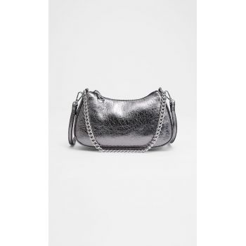 Stradivarius Geantă Crossbody Mini Gri Închis M