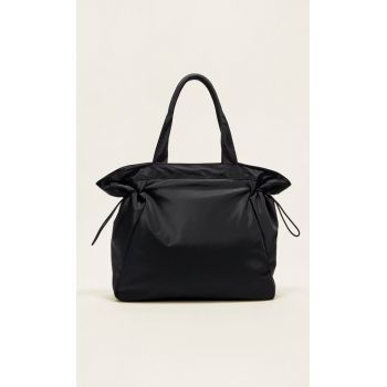 Stradivarius Geantă Shopper Uni Din Material Textil Negru M