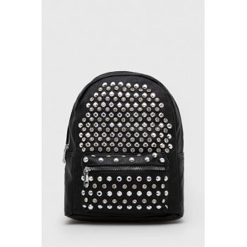 Answear Lab rucsac femei, culoarea negru, mic, cu imprimeu