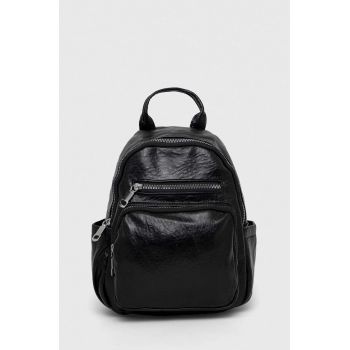 Answear Lab rucsac femei, culoarea negru, mic, neted