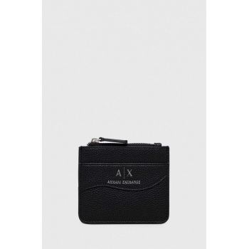 Armani Exchange portofel femei, culoarea negru