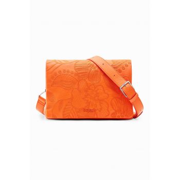 Geanta crossbody cu model brodat