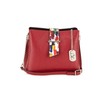 Geanta crossbody de piele cu aspect texturat Vida