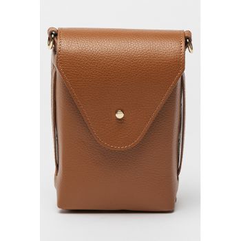 Geanta crossbody de piele cu bareta detasabila