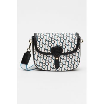 Geanta crossbody de piele ecologica cu logo