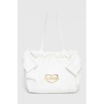 Love Moschino poseta culoarea alb