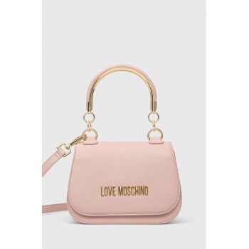 Love Moschino poseta culoarea bej ieftina