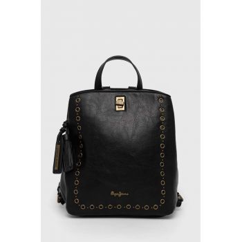 Pepe Jeans rucsac culoarea negru, mare, cu imprimeu