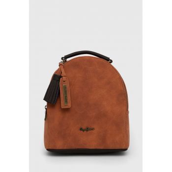 Pepe Jeans rucsac culoarea portocaliu, mic, neted