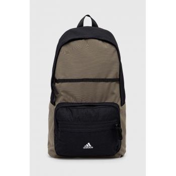 adidas rucsac culoarea verde, mare, neted