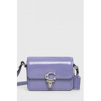 Coach poseta de piele culoarea violet