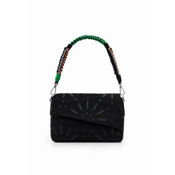 Desigual poseta culoarea negru Desigual poseta culoarea negru