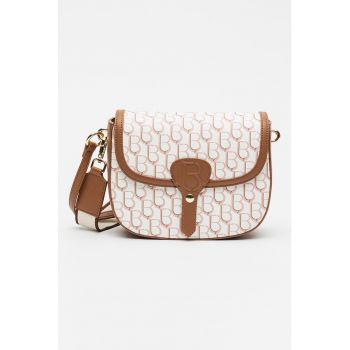 Geanta crossbody de piele ecologica cu logo