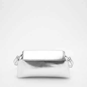 Reserved - Ladies` handbag - Argintiu