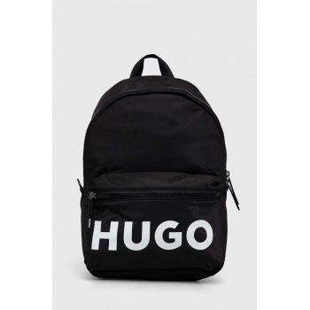 HUGO rucsac barbati, culoarea negru, mare, cu imprimeu