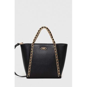 MICHAEL Michael Kors poseta de piele culoarea negru