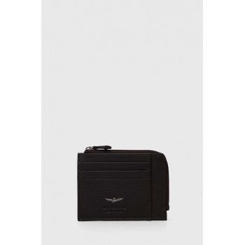 Aeronautica Militare portofel de piele barbati, culoarea maro