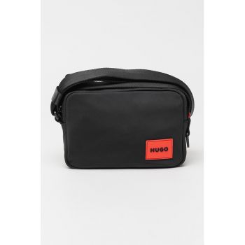 Geanta crossbody cu aplicatie logo