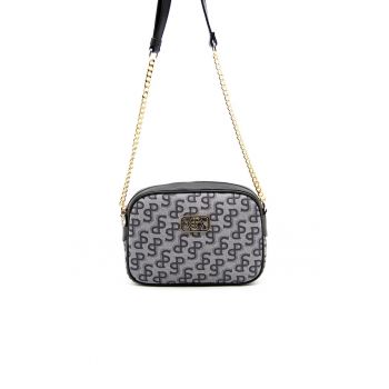 Geanta crossbody cu bareta de lant