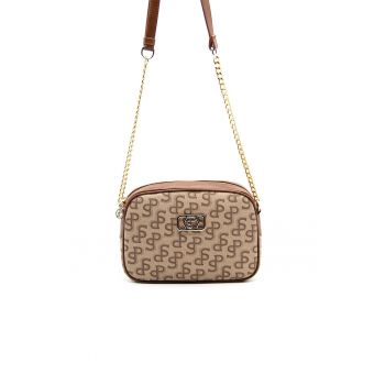 Geanta crossbody cu bareta de lant