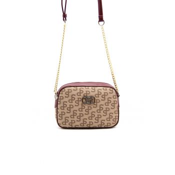 Geanta crossbody cu bareta de lant