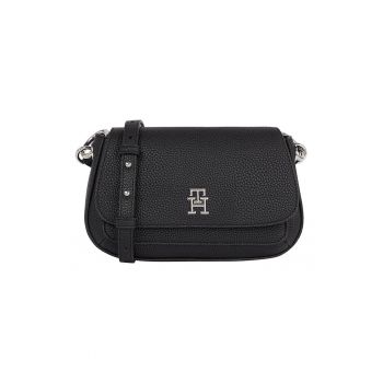 Geanta crossbody cu inchidere cu clapa Emblem