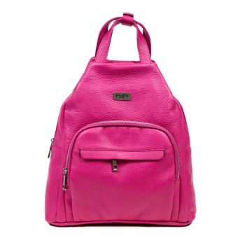 Geanta-Rucsac Piele, Model Pretta-8099 Magenta