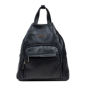 Geanta-Rucsac Piele, Model Pretta-8099 Negru