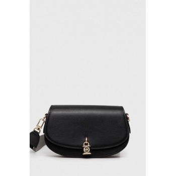 MICHAEL Michael Kors poseta de piele culoarea negru