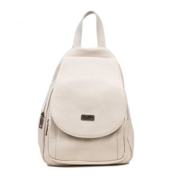 Rucsac Piele, Model Pretta- 8014 Crem