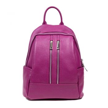 Rucsac Piele, Model Pretta- 8105 Magenta