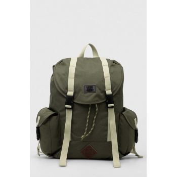 Vans rucsac femei, culoarea verde, mare, neted